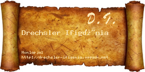 Drechsler Ifigénia névjegykártya